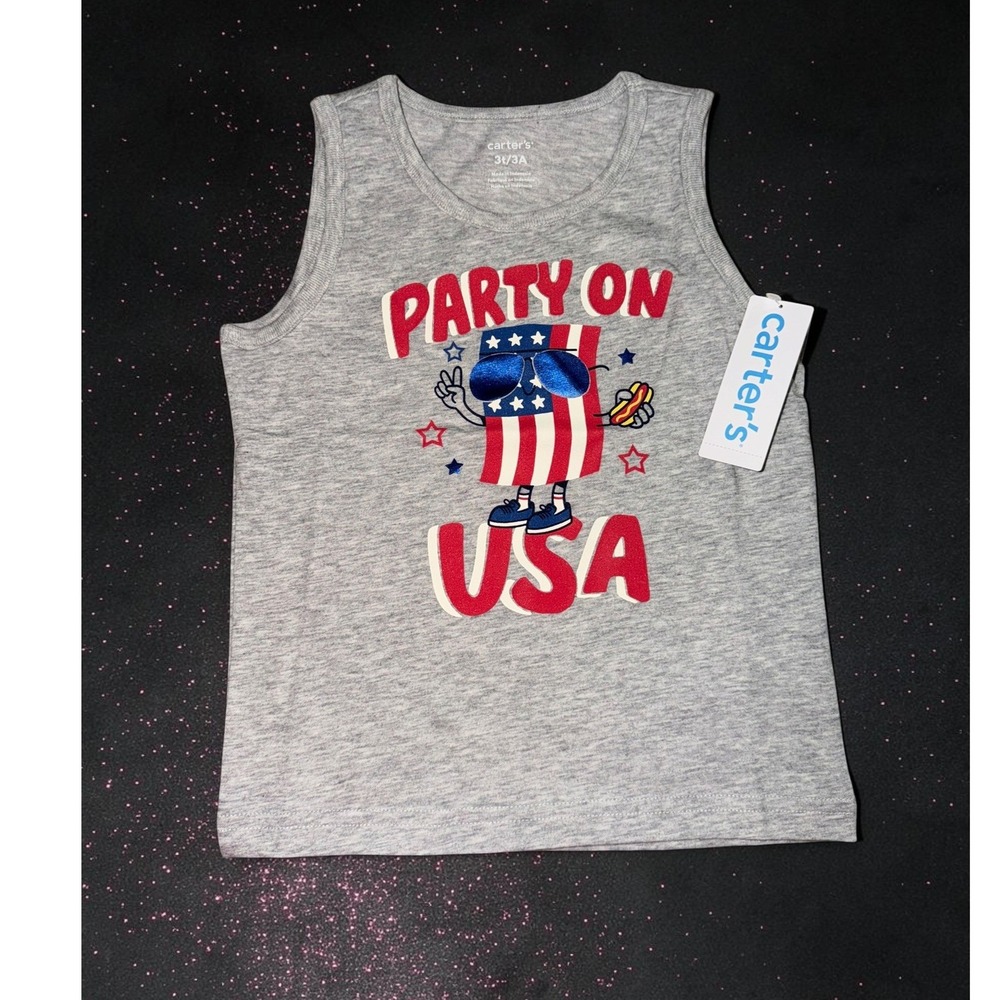 Carters - Toddler Boys USA Flag Tank Top - 3T - *NWT*